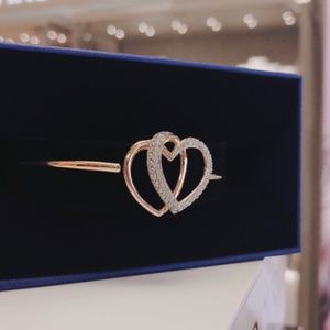 DEAR BANGLE, WHITE, ROSE GOLD PLATING